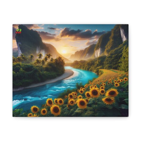 Jamaican Sun Flower River_2 Canvas Wrap