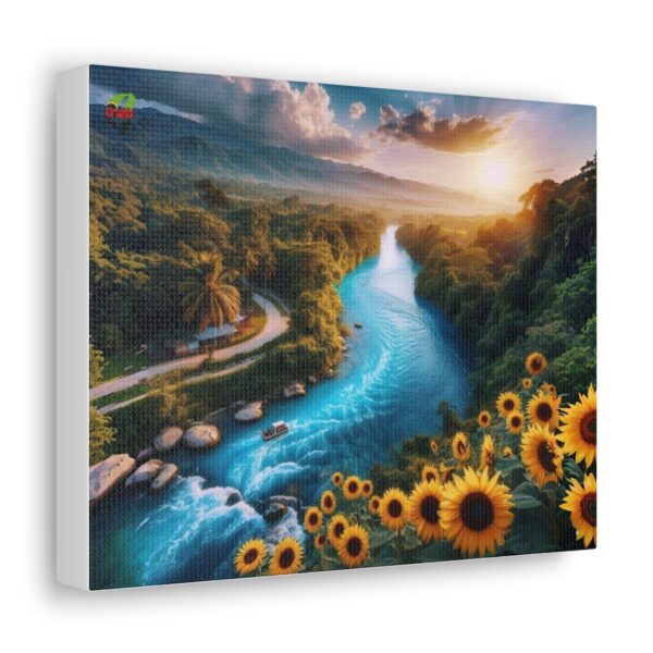 Jamaican Sun Flower River_1 Canvas Wrap