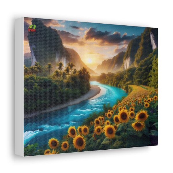 Jamaican Sun Flower River_2 Canvas Wrap - Image 2